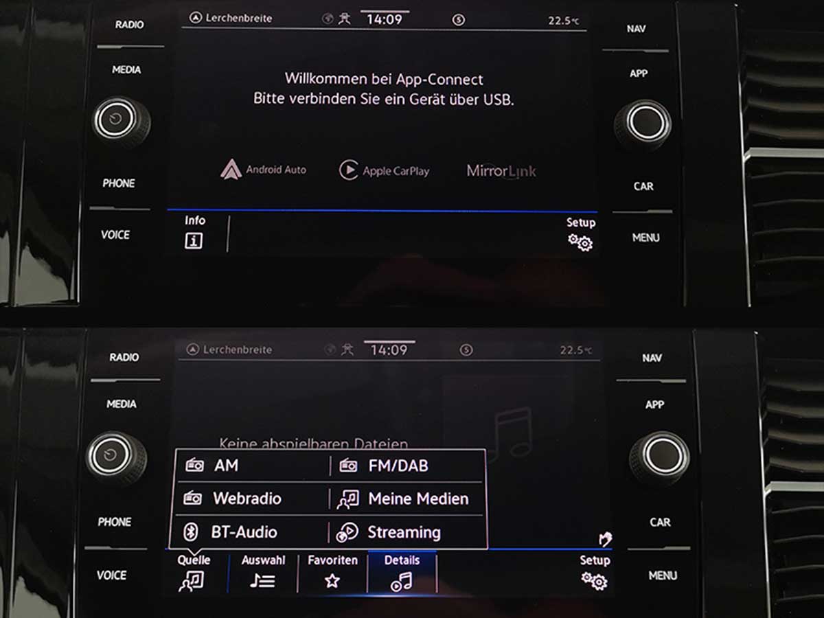 App Connect im Mietwagen VW T6.1 Multivan Trendline