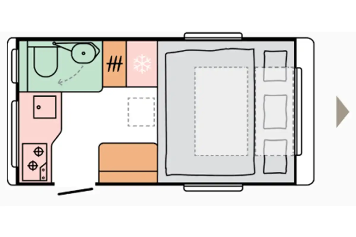 Grundriss Weinsberg Alkoven CaraHome 650 MEG