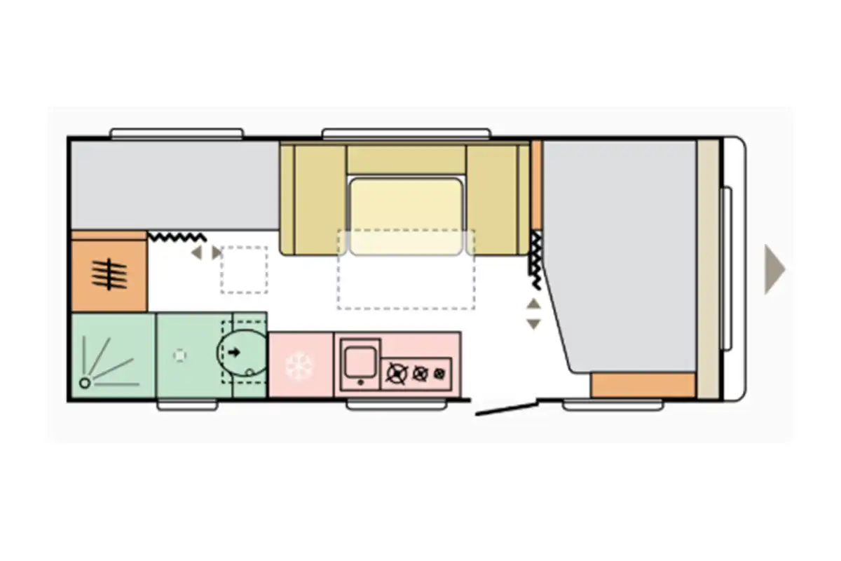 Grundriss Weinsberg Alkoven CaraHome 650 MEG